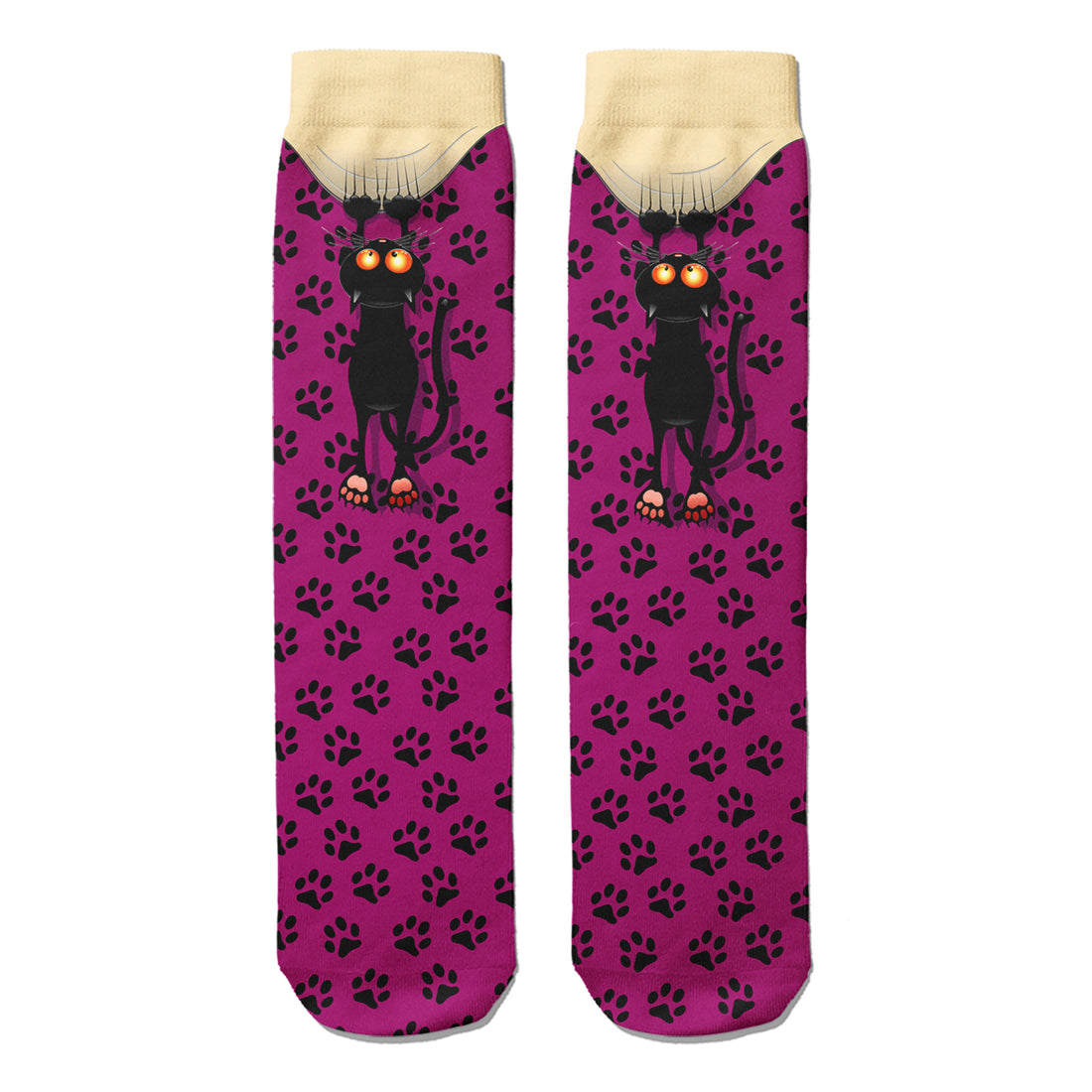 Kara Kedi Soket Çorap