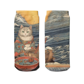 Samuray Kedi Patik Çorap