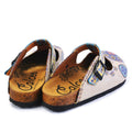 Blue & Beige Pattern Clogs CAL1503 (737755922528)