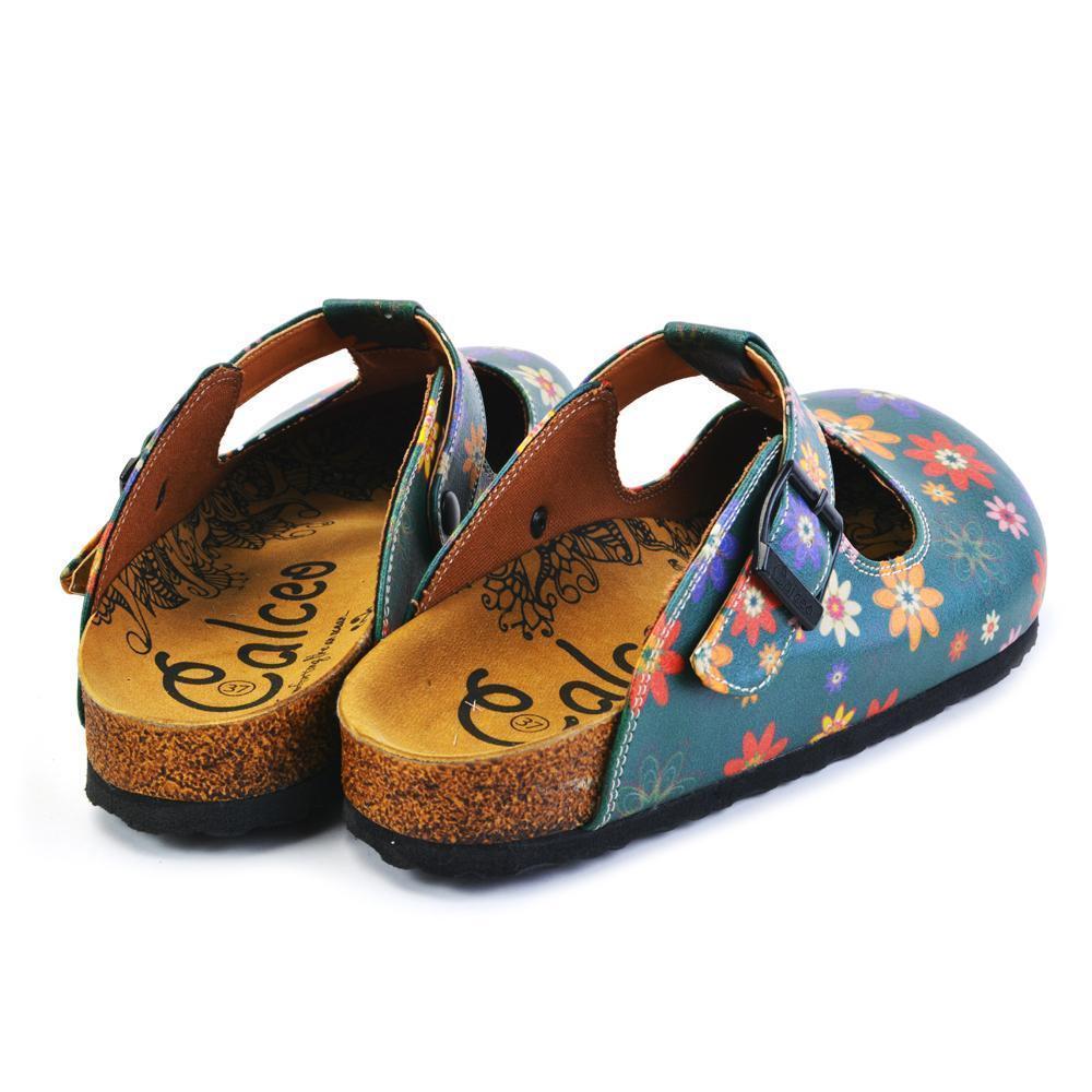 Green Floral Clogs CAL1504 (737756020832)