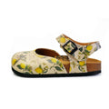 Beige, Green Leaf and Yellow Lemon Patterned and Yellow Butterflys Clogs - CAL1606 (774941671520)