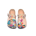 Peach Colorful Elephant Clogs CAL301 (737682325600)