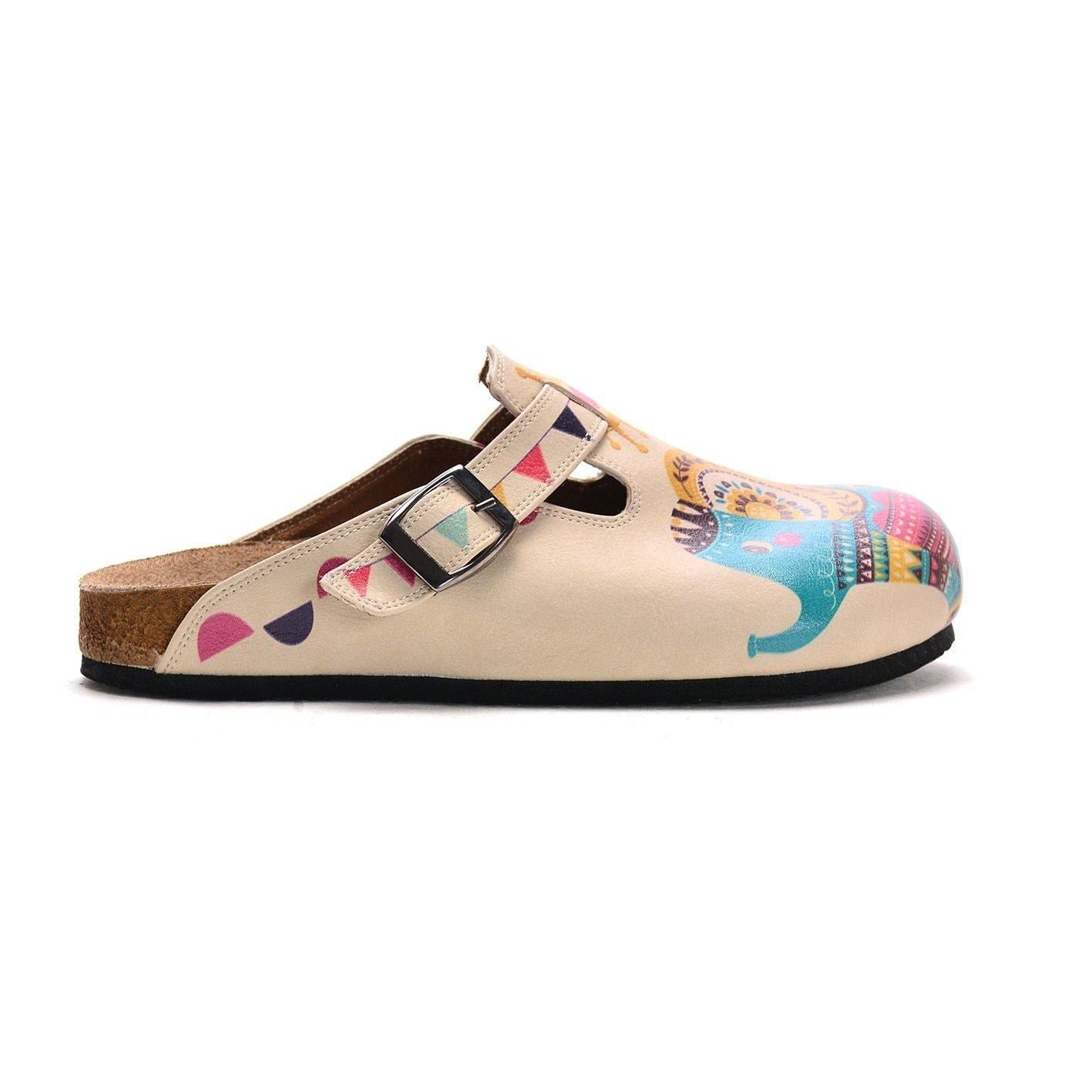 Peach Colorful Elephant Clogs CAL301 (737682325600)