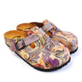 Purple & Pink Floral Slip On Clogs CAL371 (737756250208)