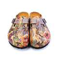 Purple & Pink Floral Slip On Clogs CAL371 (737756250208)