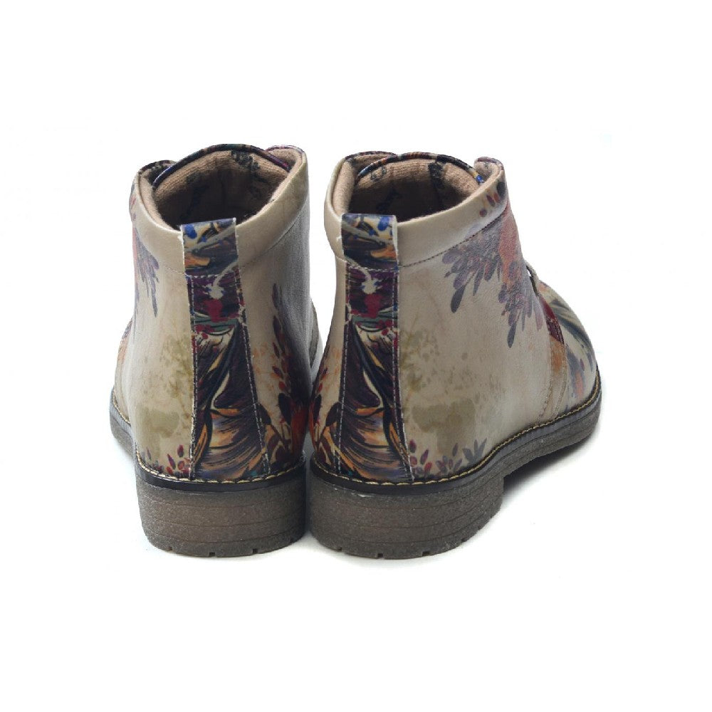 Kadın Vegan Deri Bej Kısa Bot PH240