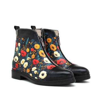 Kadın Vegan Deri Bej Kısa Bot RUGF101