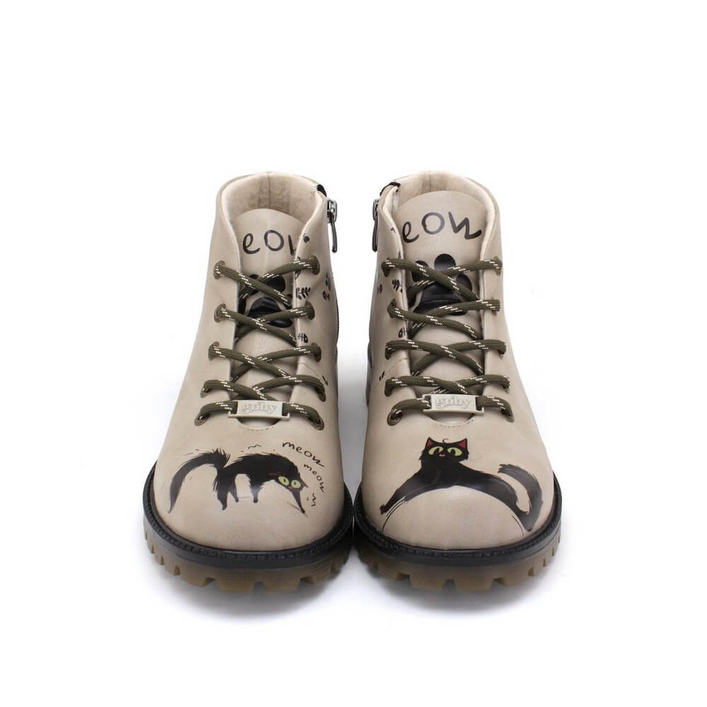 Kadın Vegan Deri Bej Kısa Bot TKS308