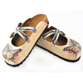 Tan Rainbow Butterfly Clogs WCAL119 (737673609312)