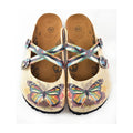 Tan Rainbow Butterfly Clogs WCAL119 (737673609312)