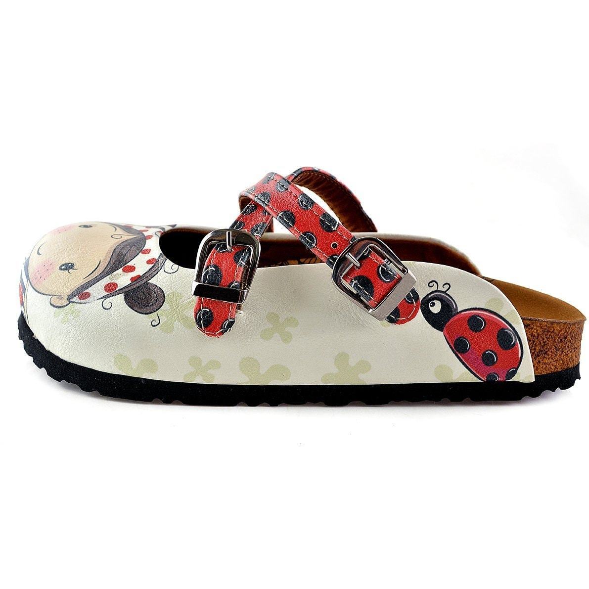 Red & White Girl Clogs WCAL120 (737673576544)