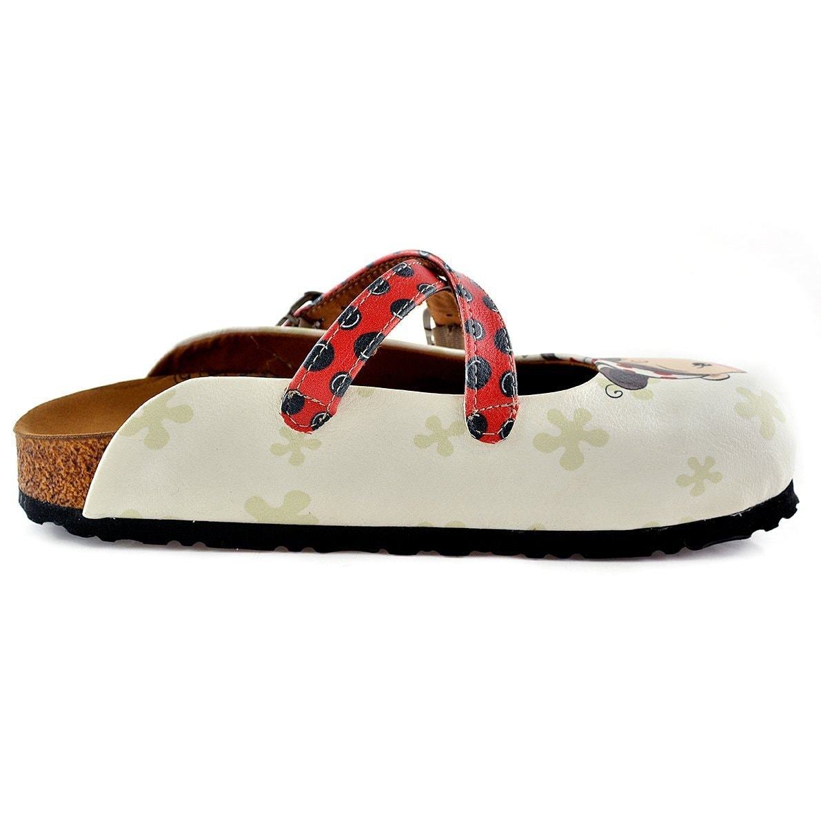 Red & White Girl Clogs WCAL120 (737673576544)