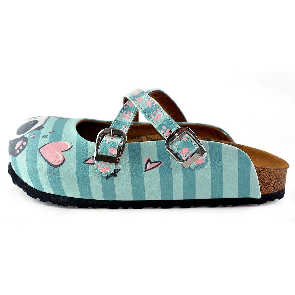 Blue & Pink Panda Clogs WCAL122 (737673445472)