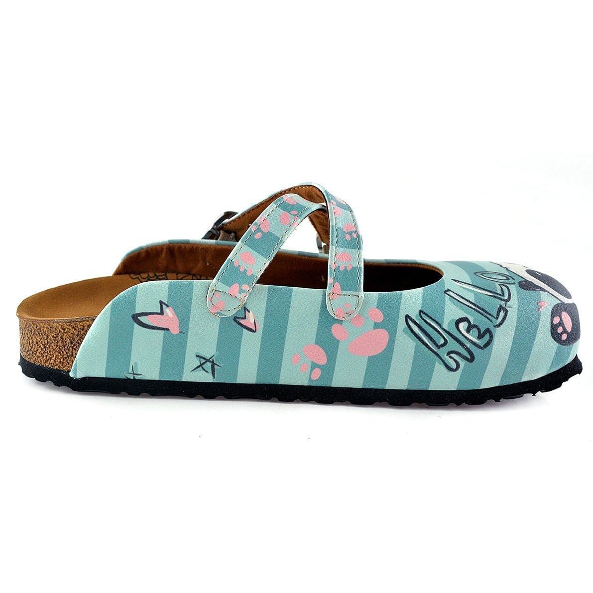 Blue & Pink Panda Clogs WCAL122 (737673445472)