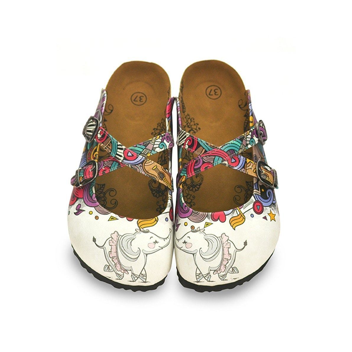 White Elephant Cross-Strap Clogs WCAL126 (737673183328)