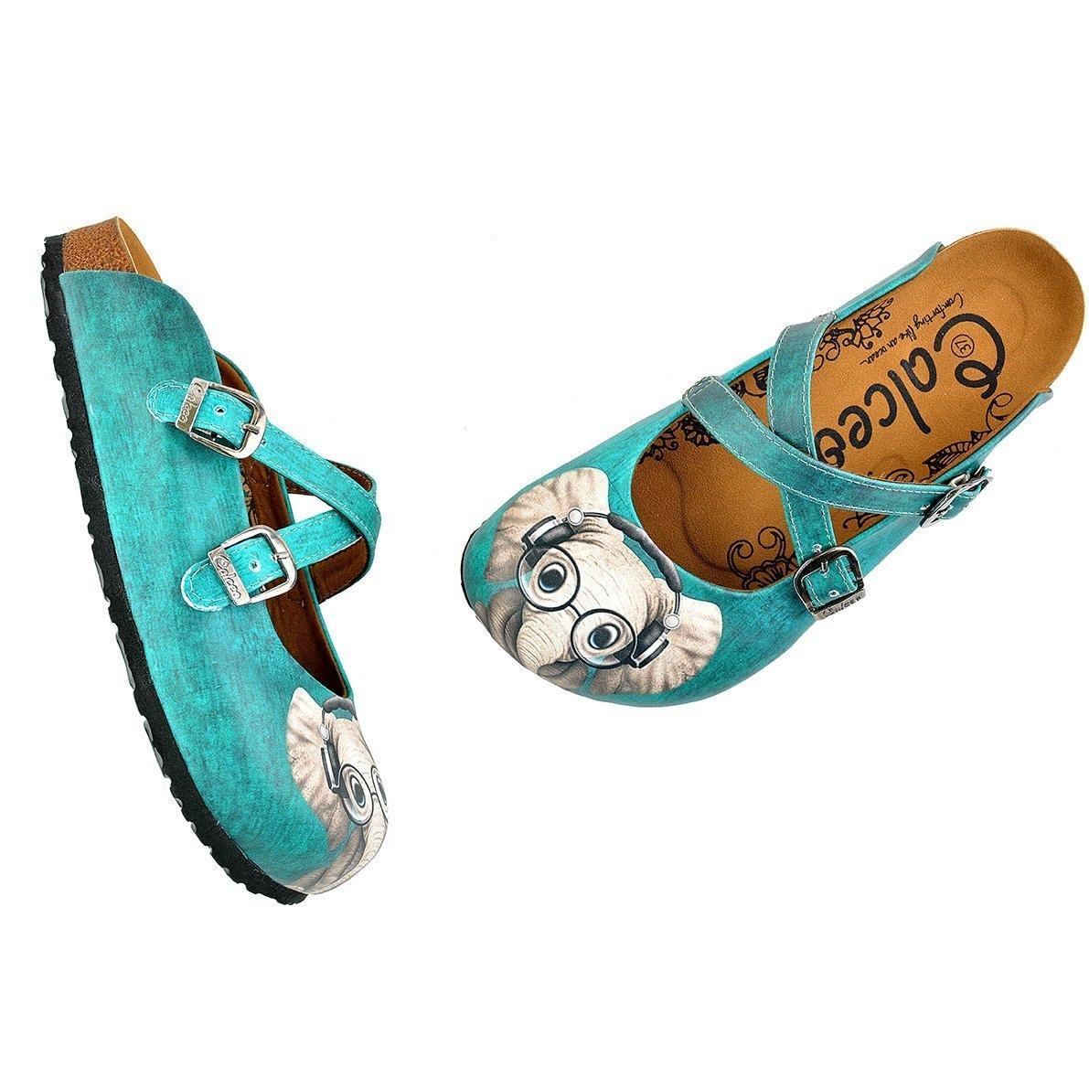 Teal Elephant Clogs WCAL140 (737671905376)