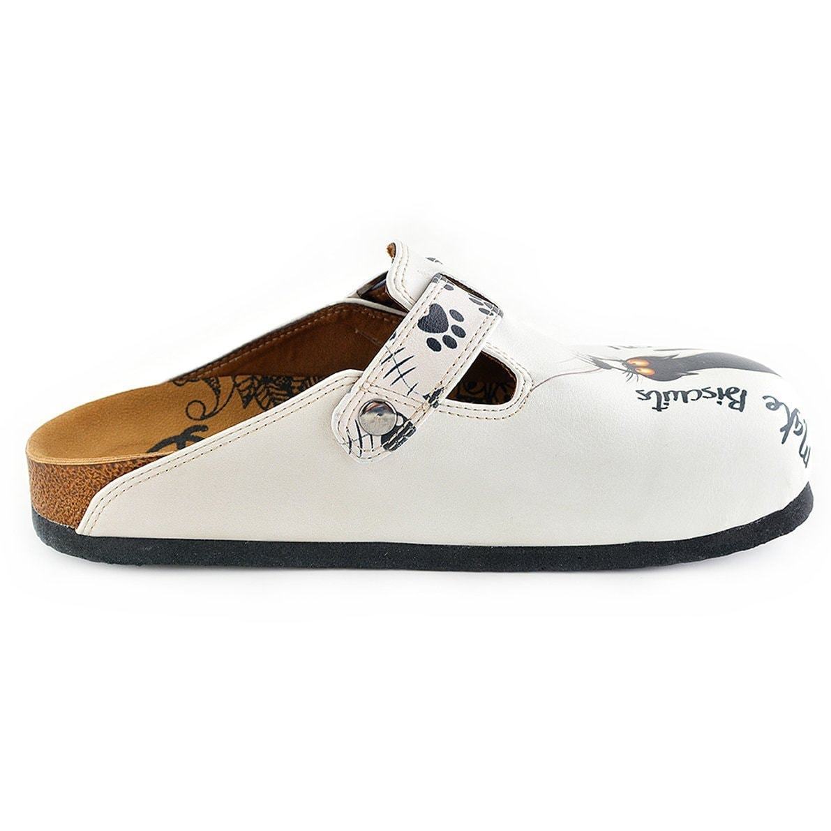 White Paw Print Clogs WCAL342 (737670365280)