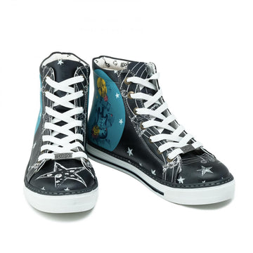 Kadın Vegan Deri Siyah Sneaker Bot - Rock Star Model - WCV5018