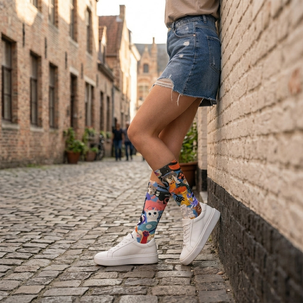 Kediler Soket Çorap